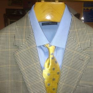 Ralph Lauren Mens Check Houndtooth 2Btn/1Bent Sport Jacket Size 46R